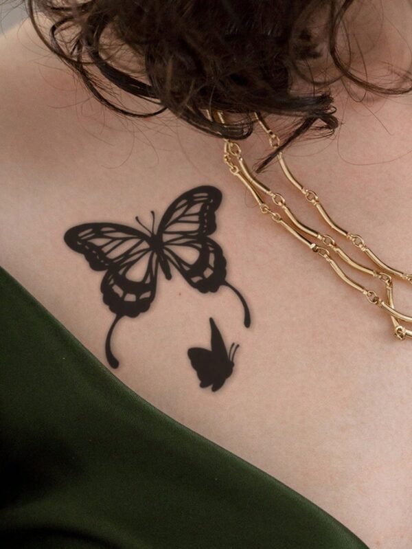 1 pc tatouage papillon noir – Image 3