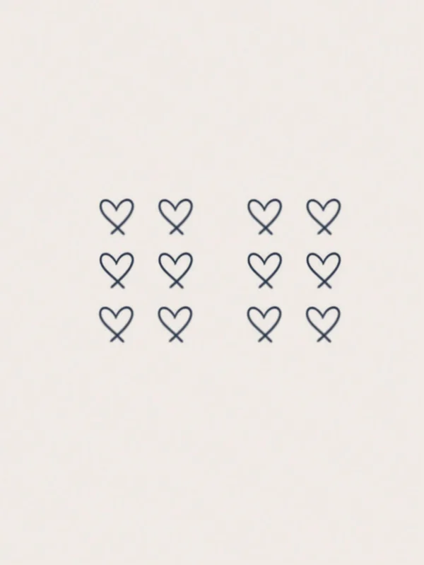 2 pcs tattoos cœur bleus – Image 7