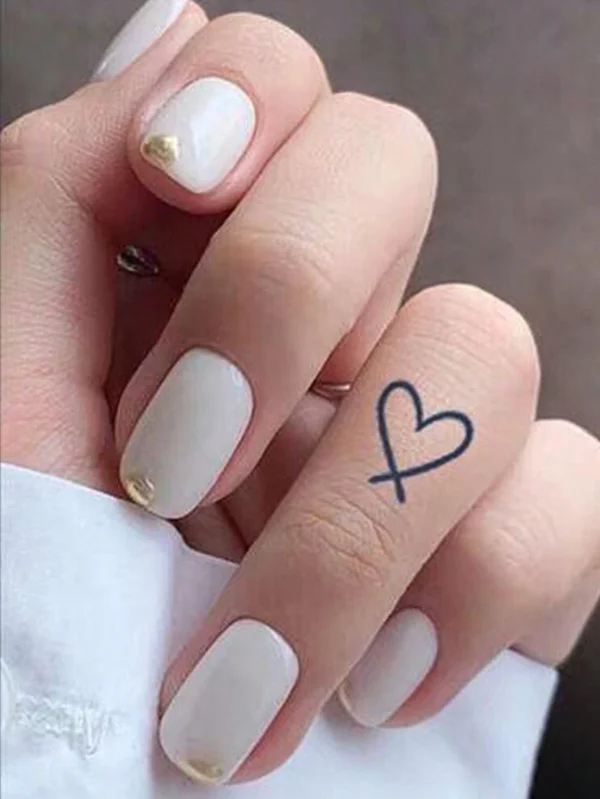 2 pcs tattoos cœur bleus – Image 3