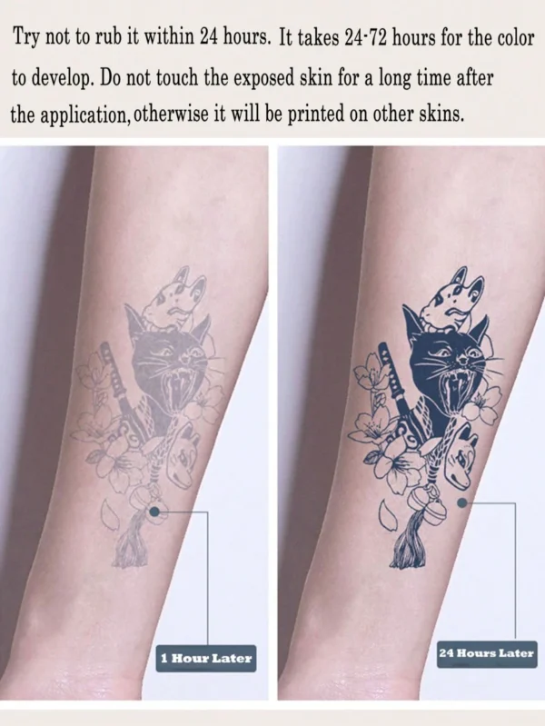 2 pcs tattoos cœur bleus – Image 8