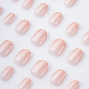 24 pcs ongles carrés blancs