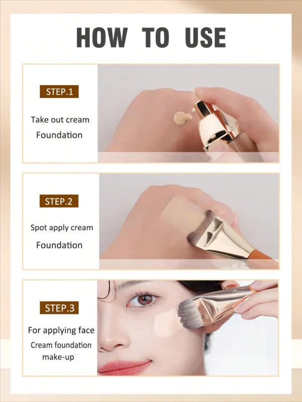 1 pc pinceau plat maquillage – Image 3