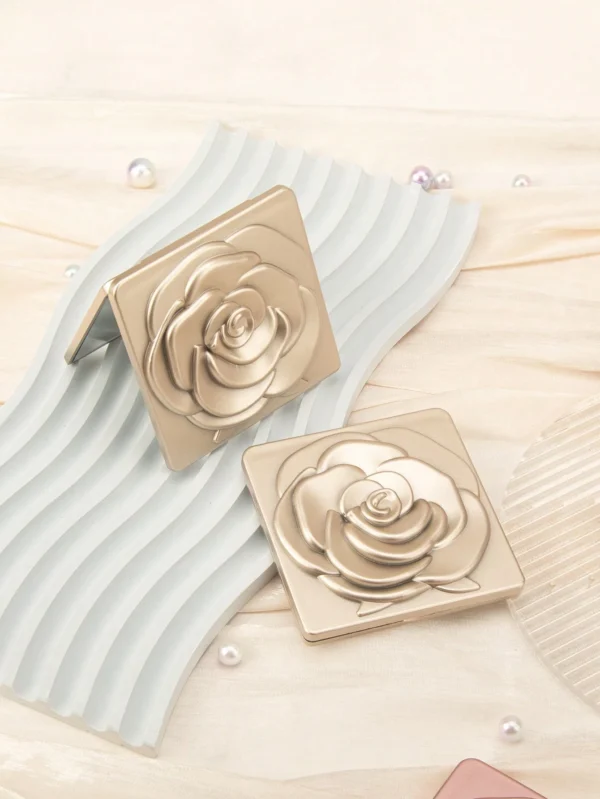 Miroir pliant motif rose – Image 2