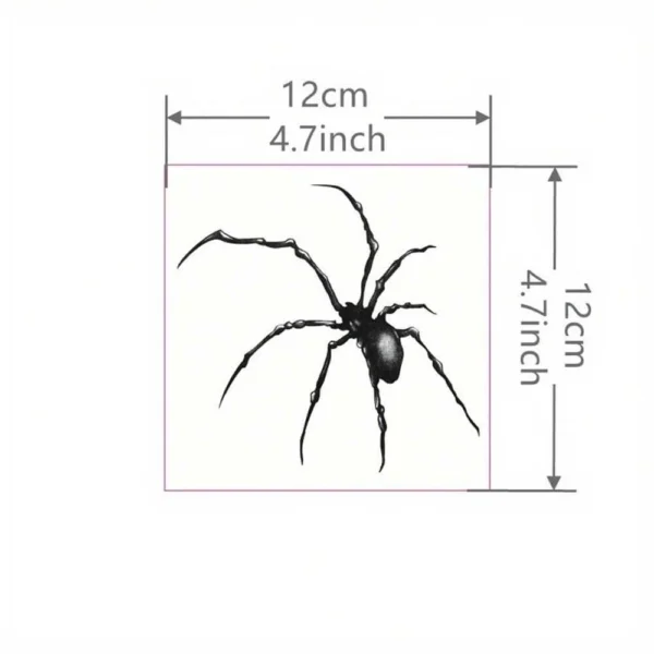 1 pc tatouage araignée noir – Image 2