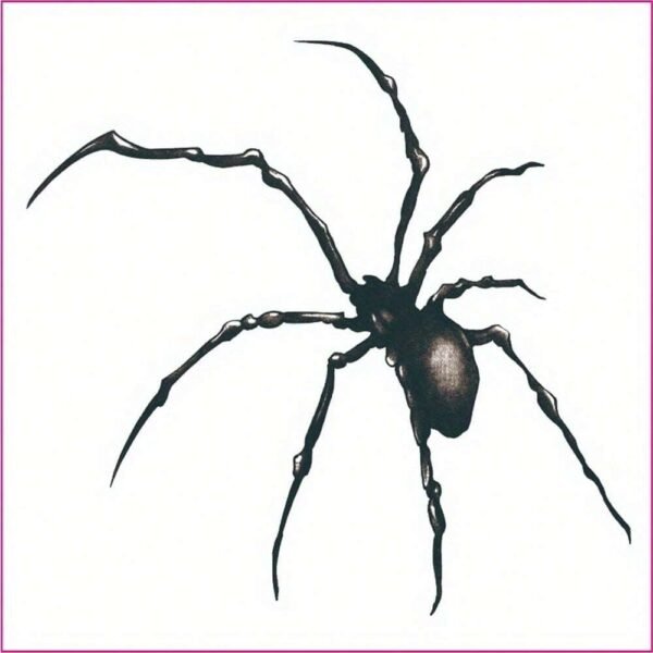 1 pc tatouage araignée noir – Image 3
