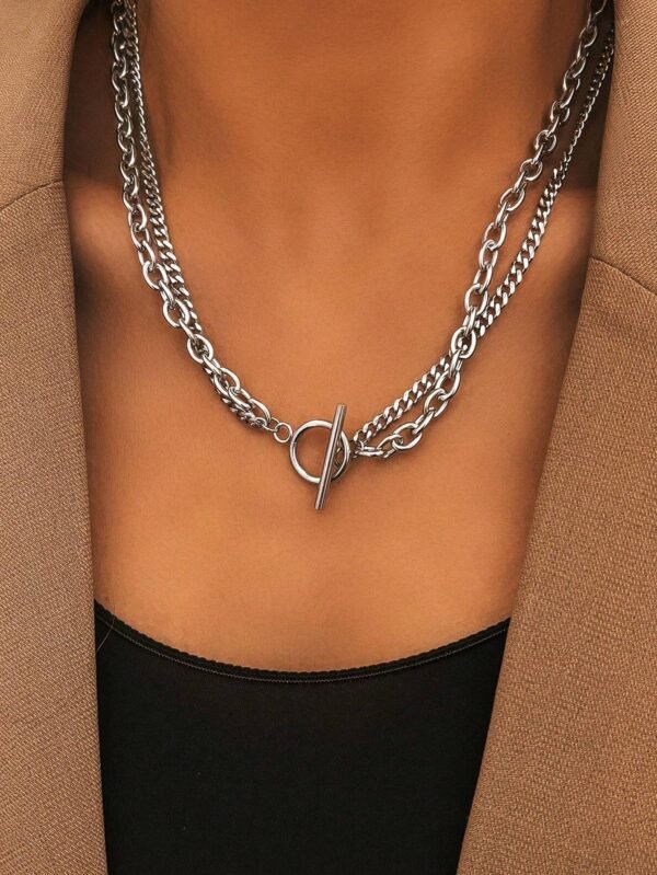 Collier hip-hop multicouche
