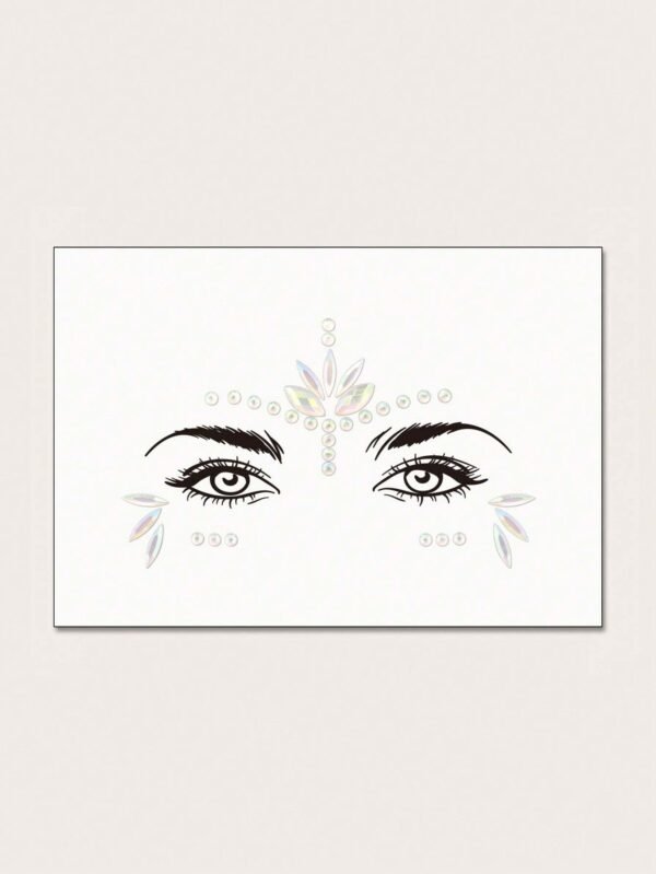 1 pc strass lumineux visage – Image 3