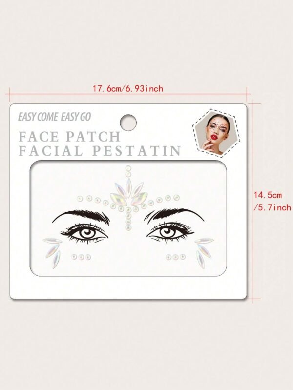 1 pc strass lumineux visage – Image 2