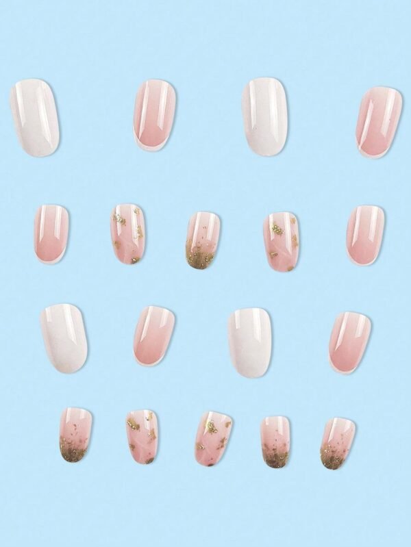 24 pcs faux ongles dorés dégradé – Image 3