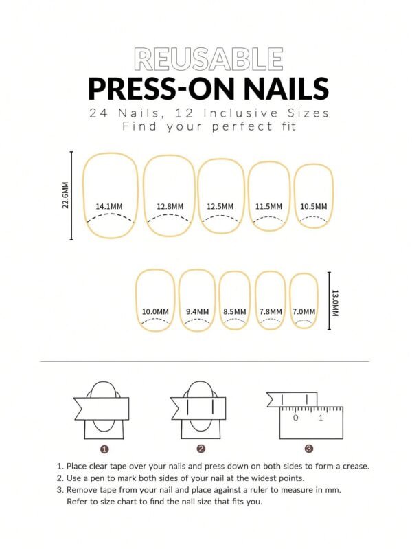 24 pcs faux ongles dorés dégradé – Image 5