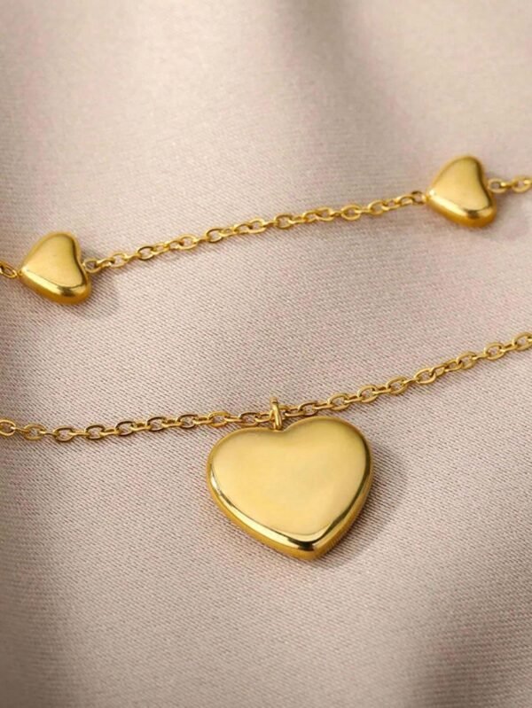 Collier Cœur Double Inox – Image 11