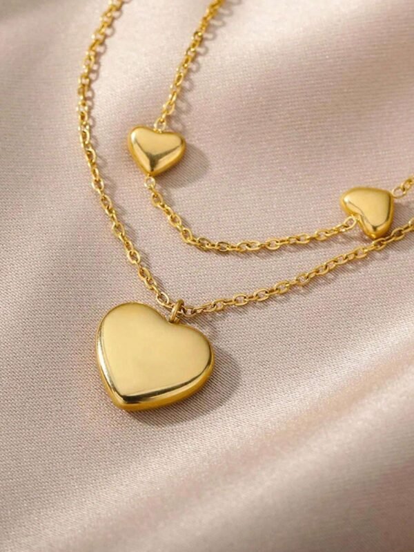 Collier Cœur Double Inox – Image 12
