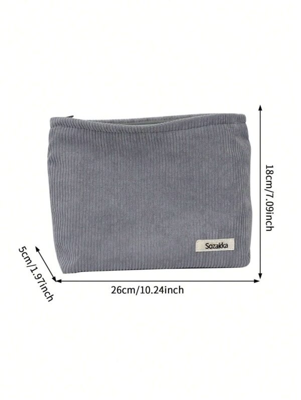 1 pc Sac maquillage velours simple – Image 2