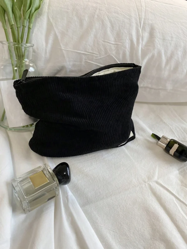 1 pc Sac maquillage velours simple – Image 5