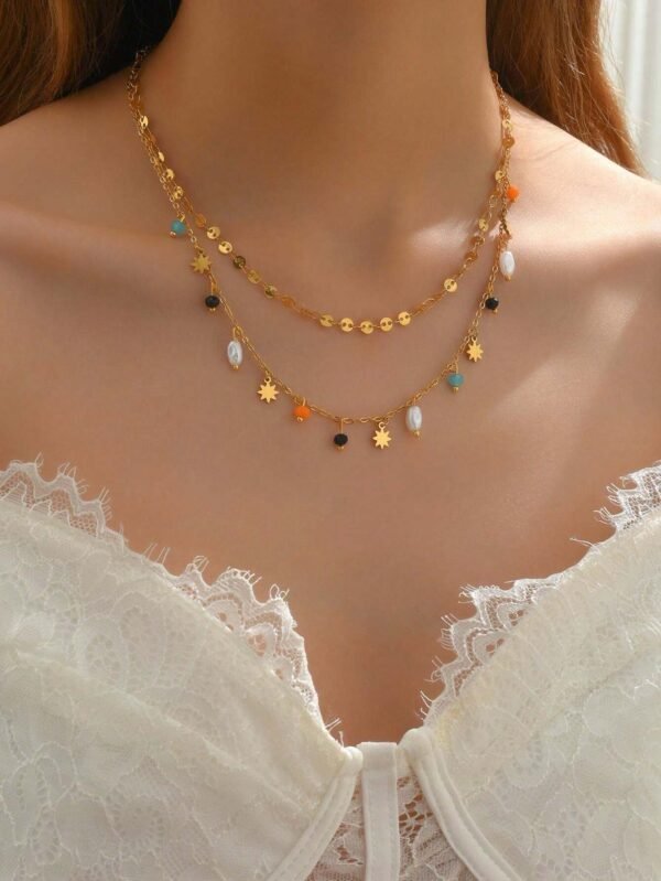 Collier étoilé colé double – Image 10