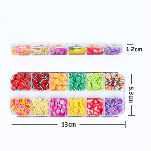 12 compartiments Argile déco ongles – Image 5
