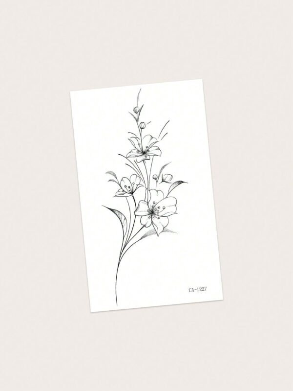 1 pc tatouage bouquet fleurs – Image 5