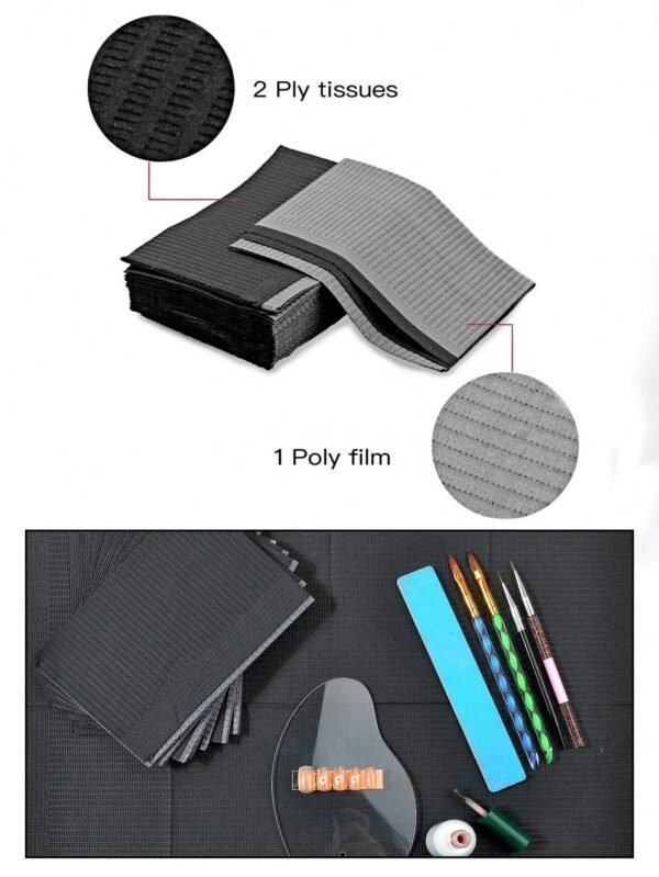 20 pcs tapis manucure noir – Image 5