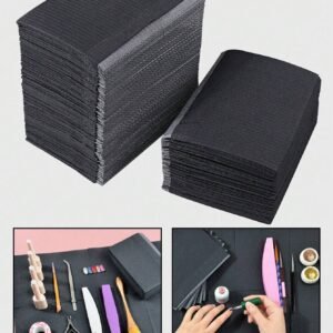 20 pcs tapis manucure noir