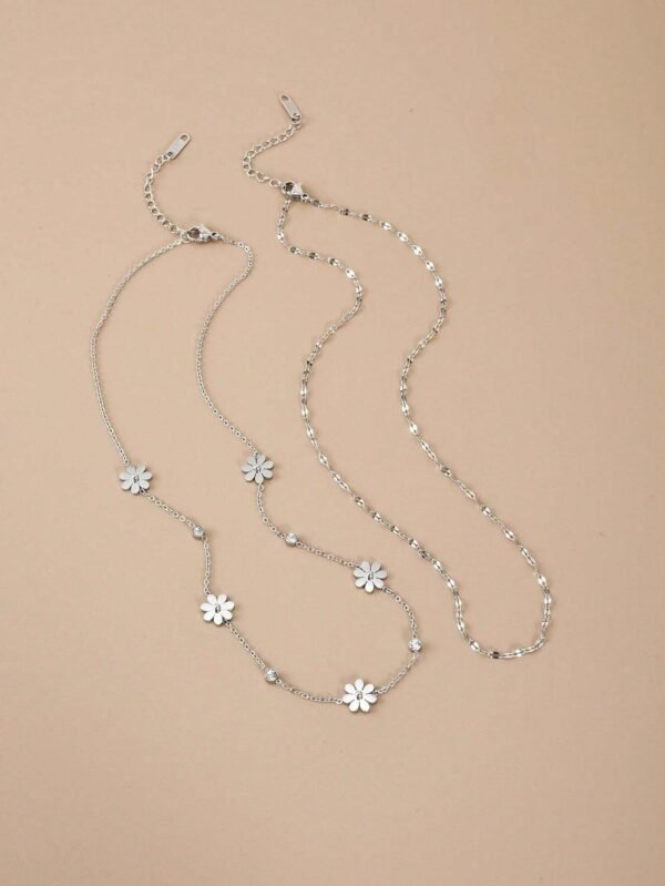 2 Colliers Marguerite Strass – Image 2