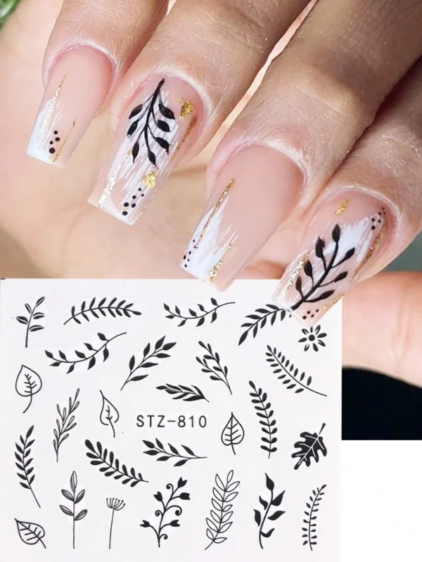 Autocollants ongles noirs – Image 2