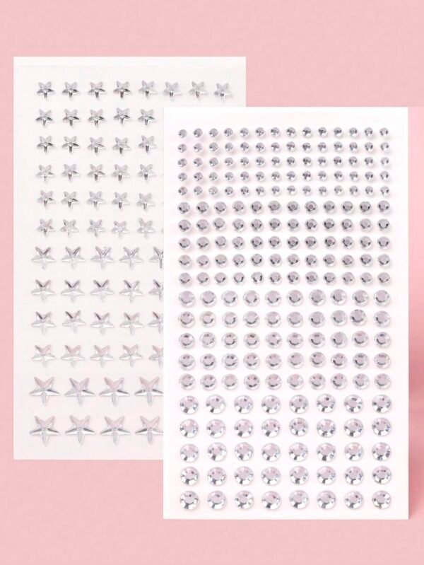 2 pcs strass étoiles visage – Image 2