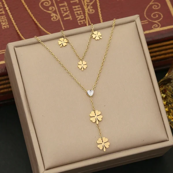 Collier double couche flal – Image 3