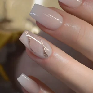 24 pcs ongles longs cercueil