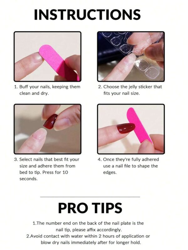 24 pcs ongles amande dégradé rose – Image 5