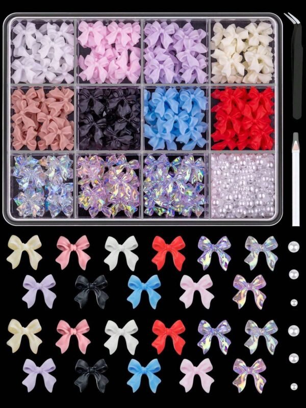 500 pcs Ruban nœud + perles