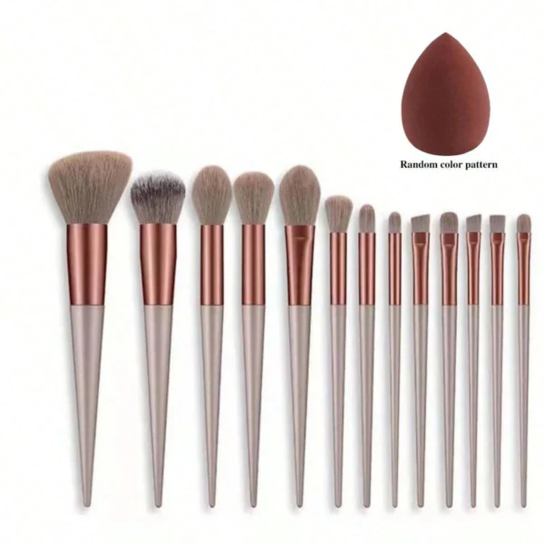 14 pcs pinceaux + pochette marron – Image 6