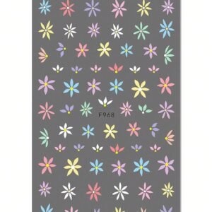 1 pc Autocollant fleurs ongles