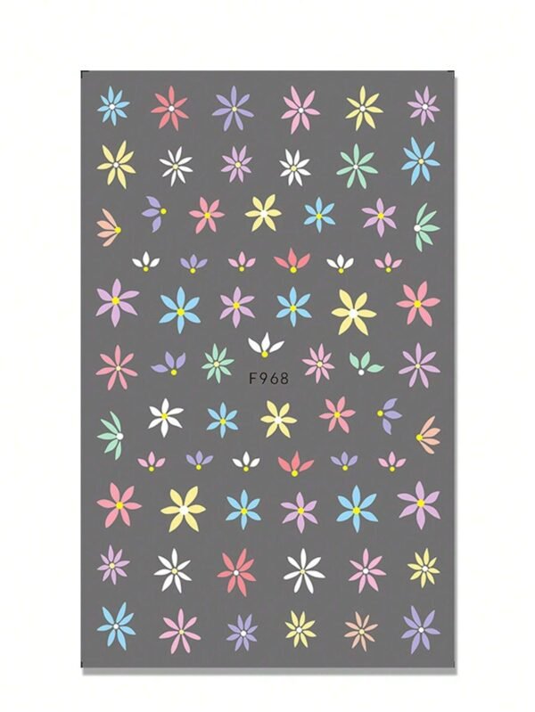 1 pc Autocollant fleurs ongles – Image 2