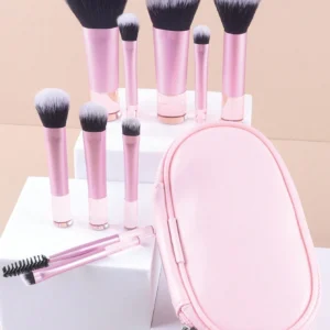 10 pcs pinceaux maquillage rose