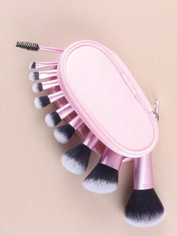 10 pcs pinceaux maquillage rose – Image 3