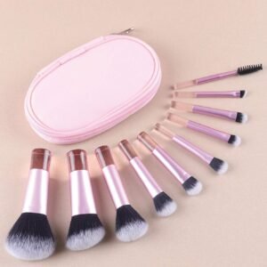 10 pcs pinceaux maquillage rose