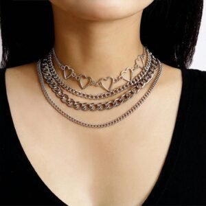 Collier Cœur Set Femme