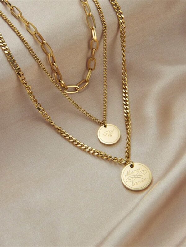 Collier Rond Gravé Rétro – Image 2