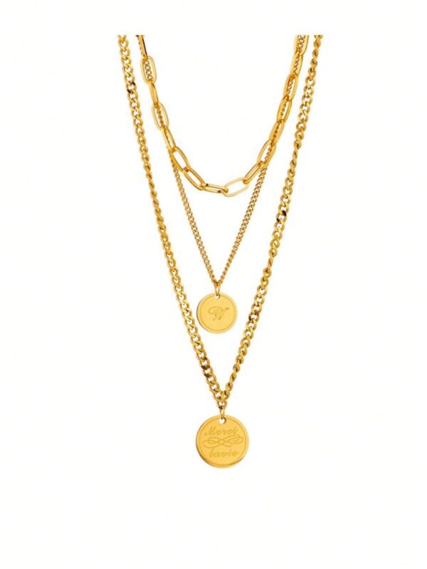 Collier Rond Gravé Rétro – Image 13