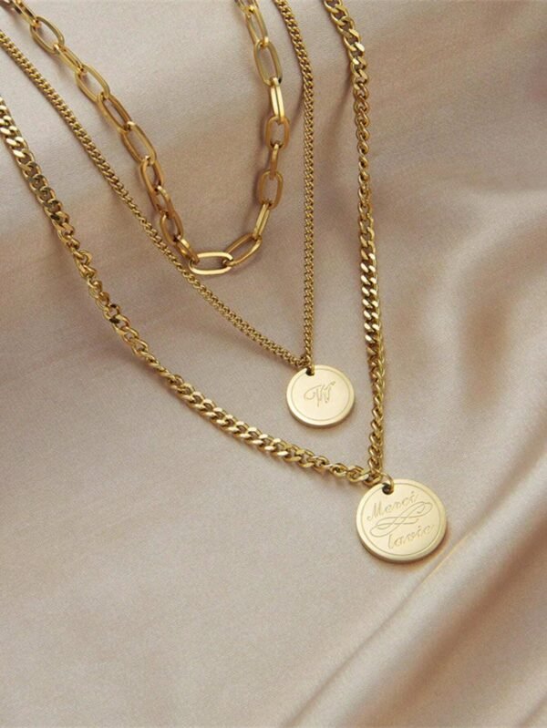 Collier Rond Gravé Rétro – Image 11