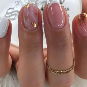 24 pcs faux ongles dorés dégradé