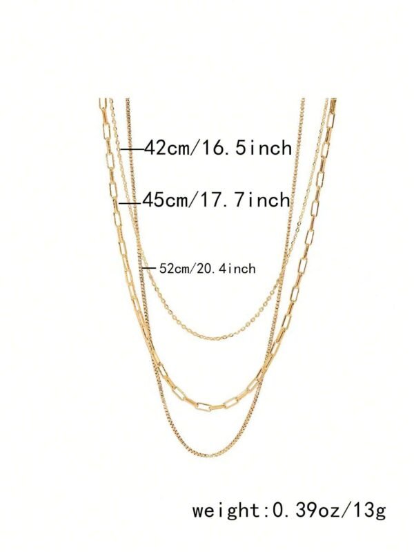 Collier chaîne boîte triple – Image 8