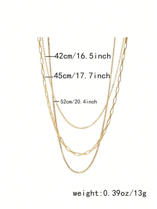 Collier chaîne boîte triple – Image 19