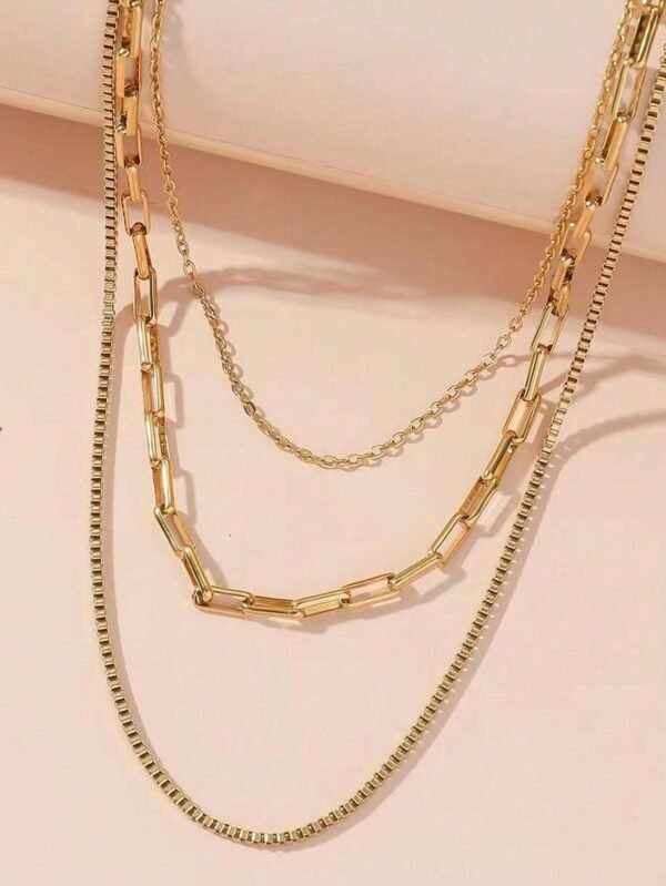 Collier chaîne boîte triple – Image 14