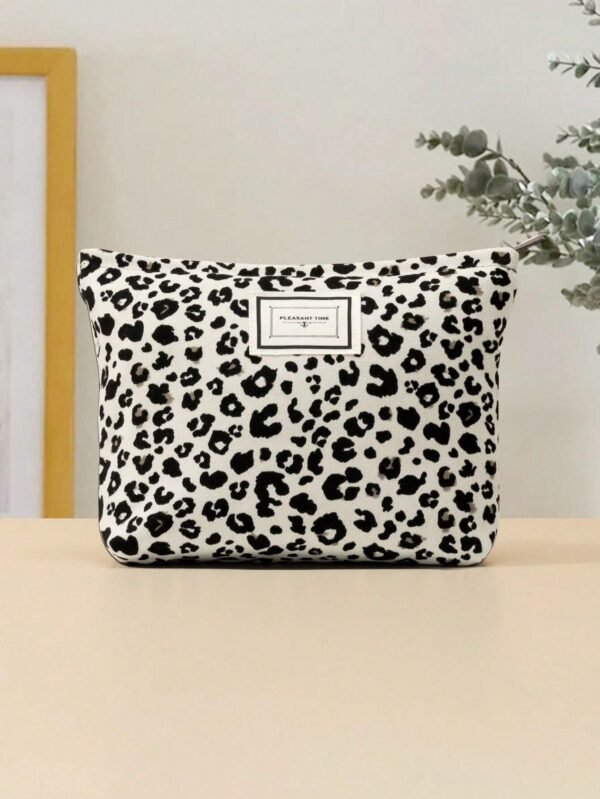 Sac léopard blanc maquillage – Image 5