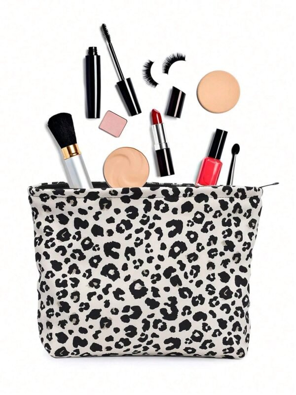 Sac léopard blanc maquillage – Image 7