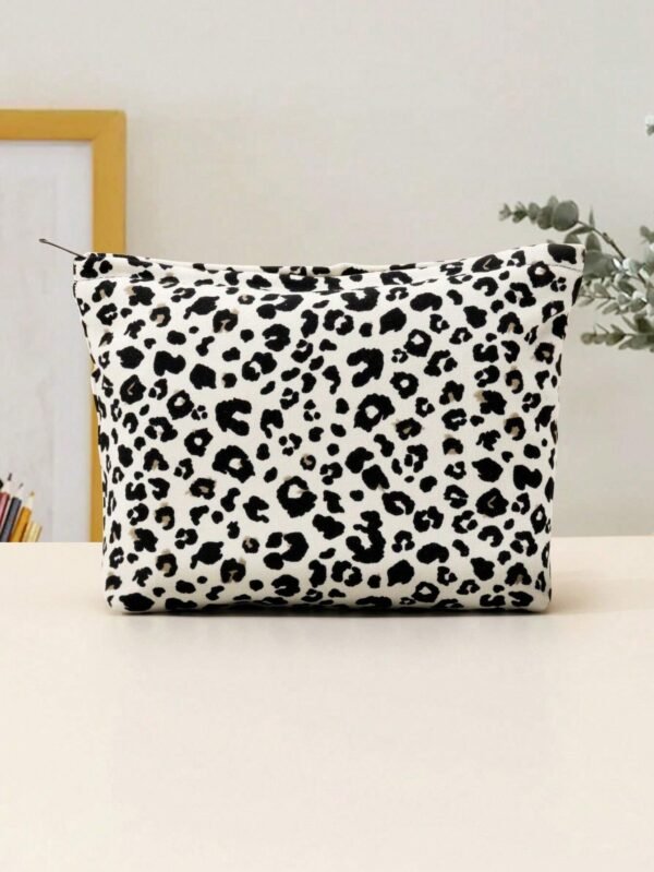 Sac léopard blanc maquillage – Image 3