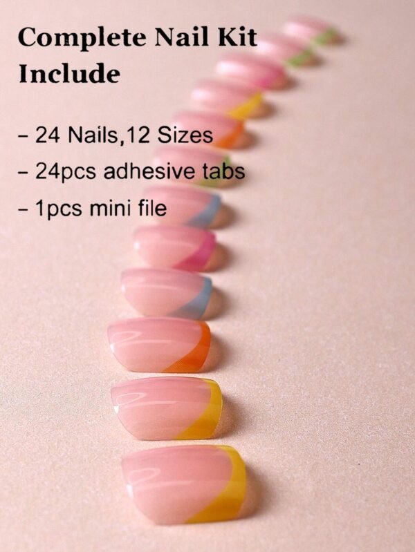 24 pcs ongles amande dégradé rose – Image 3