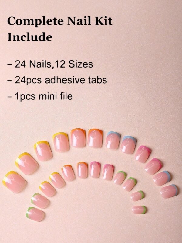 24 pcs ongles amande dégradé rose – Image 2