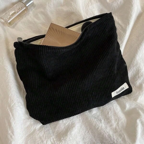 1 pc Sac maquillage velours simple – Image 19
